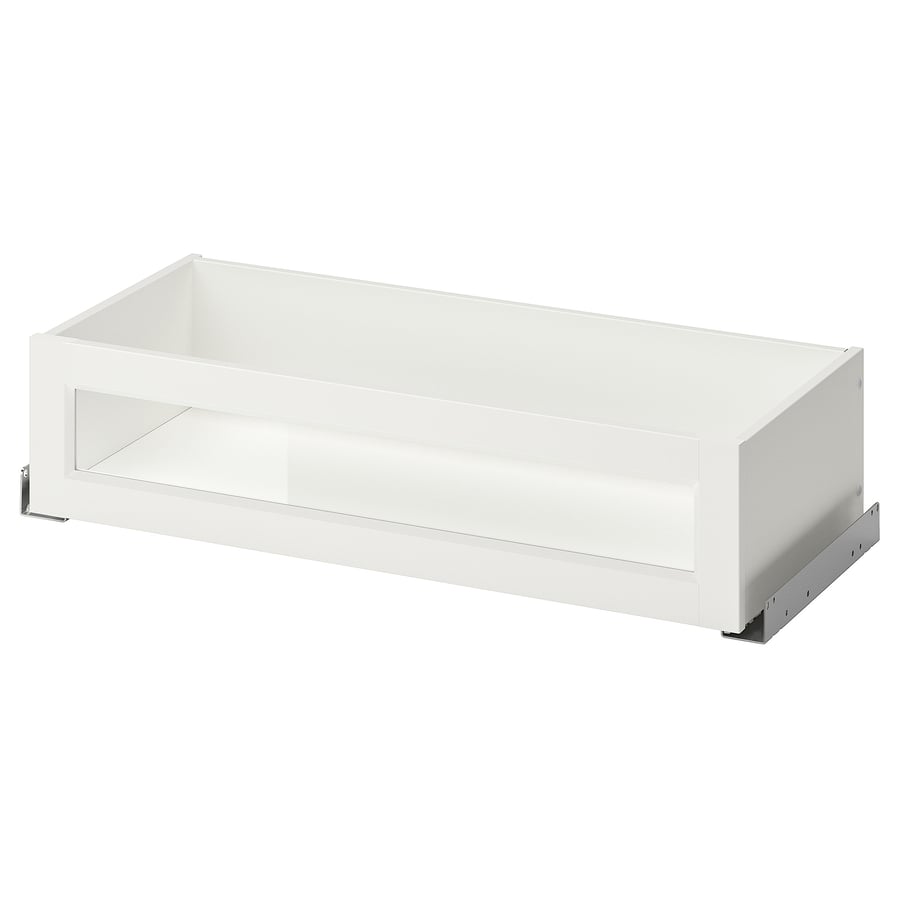 KOMPLEMENT Drawer with framed glass front white IKEA