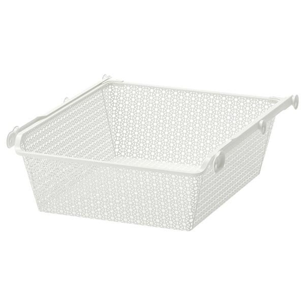 KOMPLEMENT Metal basket with pullout rail white IKEA
