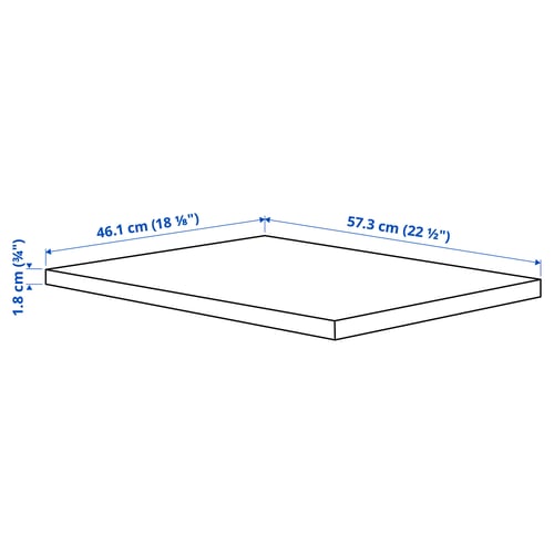 Illustration with measurements for the product: KOMPLEMENT.