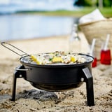 KORPÖN Portable charcoal barbecue, black