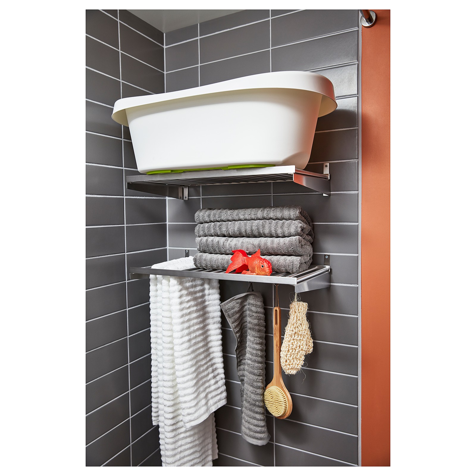 KUNGSFORS Shelf, stainless steel, 60 cm - IKEA