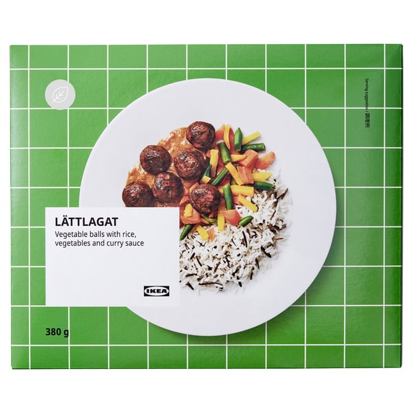 LÄTTLAGAT Vegetable balls with rice, ready meal frozen, 380 g