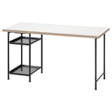 LAGKAPTEN / SPÄND Desk, white anthracite/black, 140x60 cm