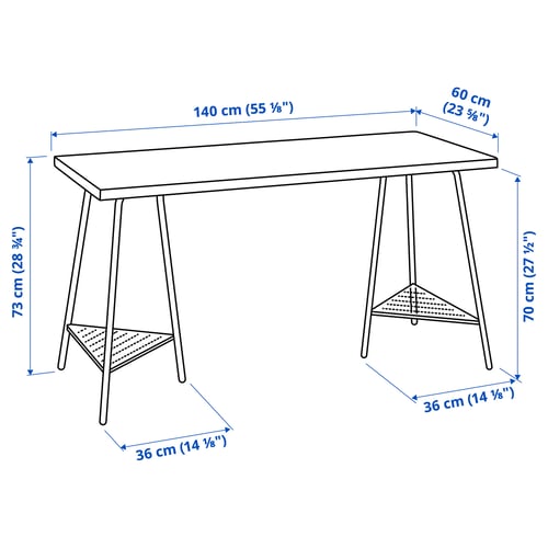 Illustration with measurements for the product: LAGKAPTEN.