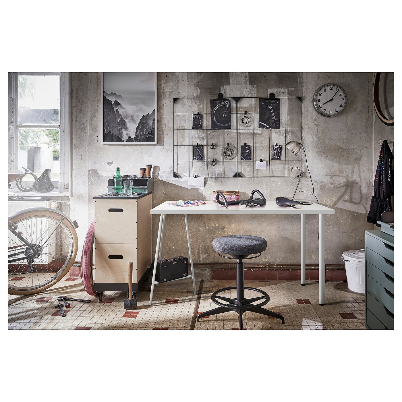 LAGKAPTEN / TILLSLAG desk, white, 140x60 cm - IKEA