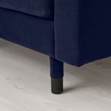 LANDSKRONA 2-seat sofa, Djuparp dark blue/wood/black