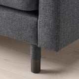 LANDSKRONA 2-seat sofa, Gunnared dark grey/wood/black