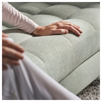 LANDSKRONA 3-seat sofa, Gunnared light green/wood/black