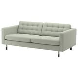 LANDSKRONA 3-seat sofa, Gunnared light green/wood/black