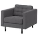 Option: LANDSKRONA Armchair, Gunnared dark grey/wood/black