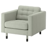 LANDSKRONA Armchair, Gunnared light green/wood/black
