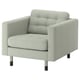LANDSKRONA Armchair, Gunnared light green/wood/black
