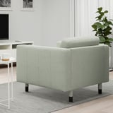 LANDSKRONA Armchair, Gunnared light green/wood/black
