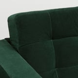 LANDSKRONA Chaise longue, add-on unit, Djuparp dark green/wood/black
