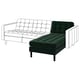 Option: LANDSKRONA Chaise longue, add-on unit, Djuparp dark green/wood/black