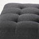 LANDSKRONA Footstool, Gunnared dark grey/wood/black
