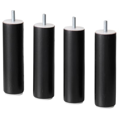 LANDSKRONA Leg, black, 15 cm