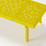 LÅNESPELARE Monitor stand, bright yellow, 97x19 cm