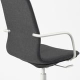 LÅNGFJÄLL Conference chair with armrests, Gunnared dark grey/white