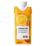 LÅNGLUR Fruit- and vegetable smoothie, orange/added vitamin C, 330 ml