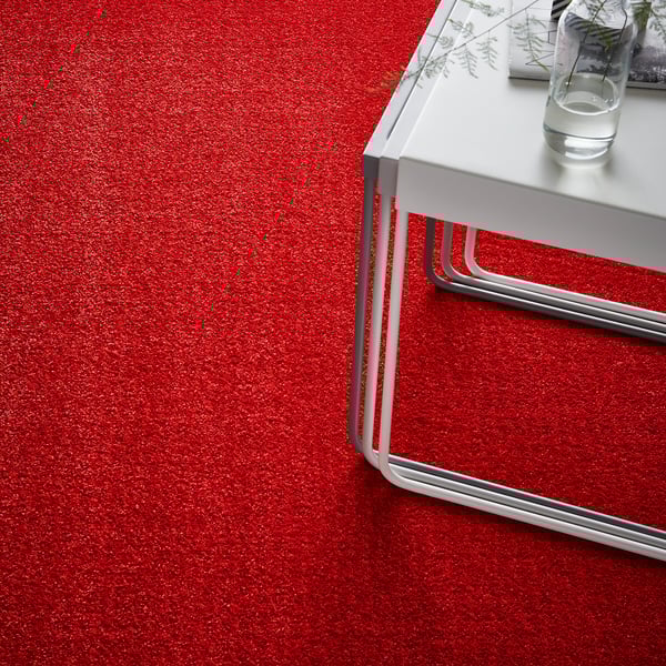 LANGSTED Rug, low pile, red, 133x195 cm IKEA