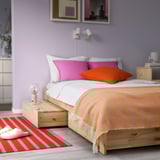 LAPPKATTFOT Throw, bright orange/pink, 130x170 cm