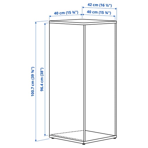 LASTARE Frame, white, 40x42x100 cm