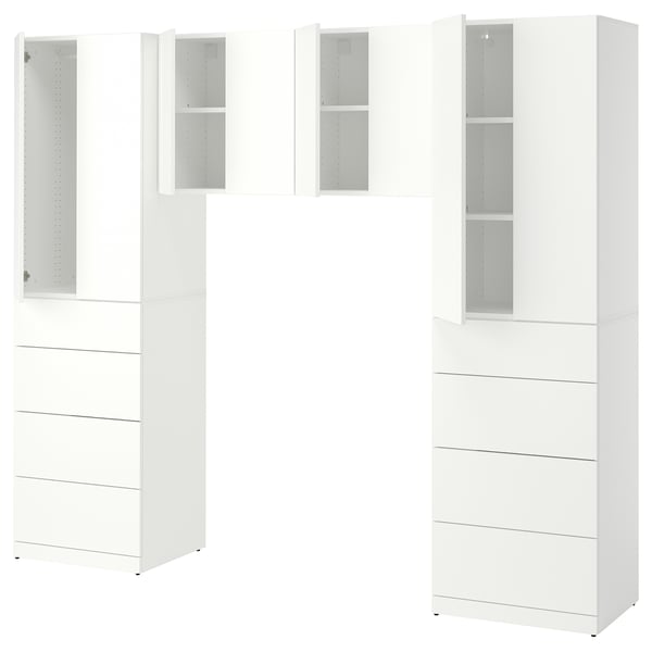 LASTARE Storage combination, white, 240x42x201 cm