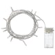 LEDFYR LED lighting chain with 12 lights, indoor/battery-operated silver-colour