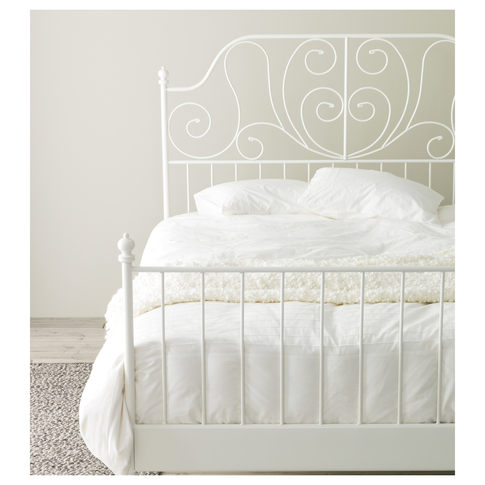 LEIRVIK Bed frame white IKEA
