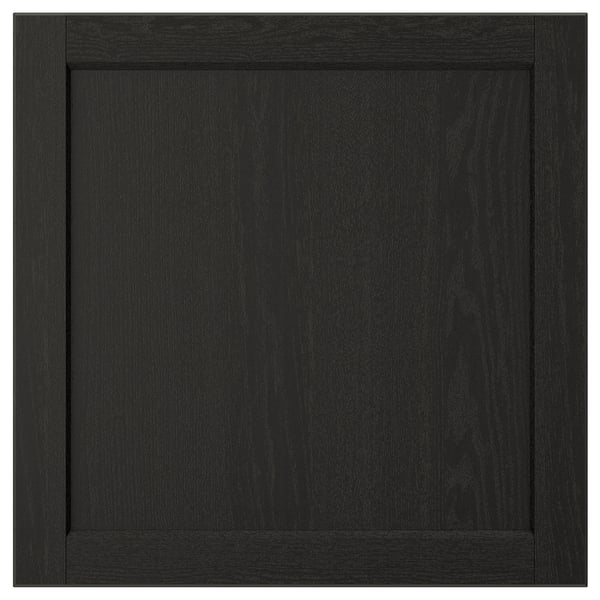 LERHYTTAN Door, black stained, 60x60 cm
