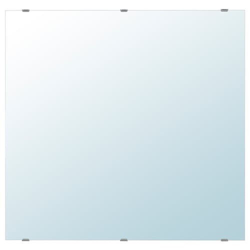 Lettain mirror: square, mirrored glass, 10-year guarantee, adjustable fittings, safety film.