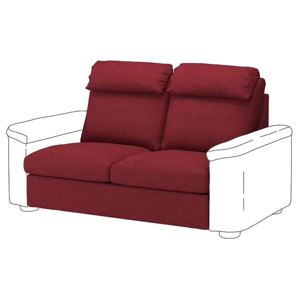 lidhult غطاء قسم كنبة سرير بمقعدين lejde أحمر بني ikea
