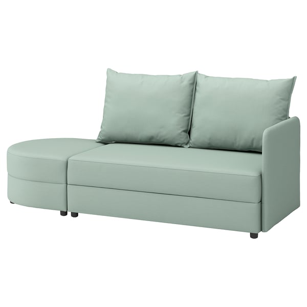 LINDÅKRA 2-seat sofa-bed, Vissle light grey-green