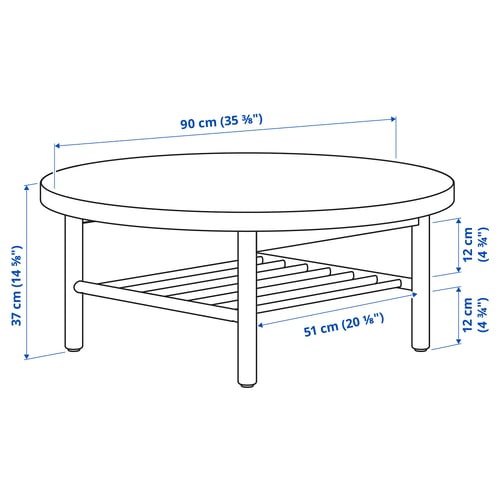 Illustration with measurements for the product: LISTERBY.
