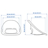 LOBERGET Seat shell for junior chair, white