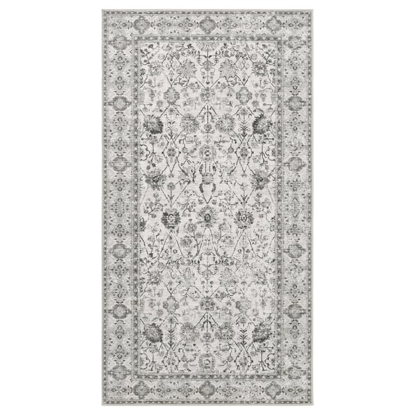 LOKALTÅG, rectangular rug, grey, patterned, flat-weave, recycled polyester.