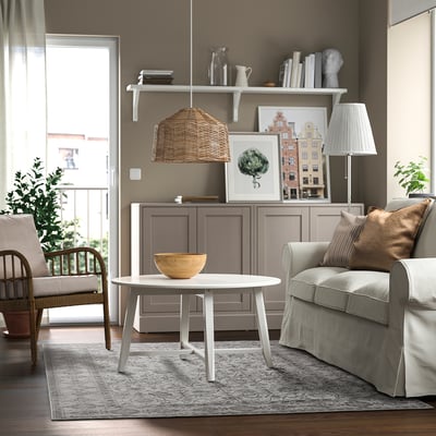 LOKALTÅG Rug, low pile, beige/grey, 160x230 cm
