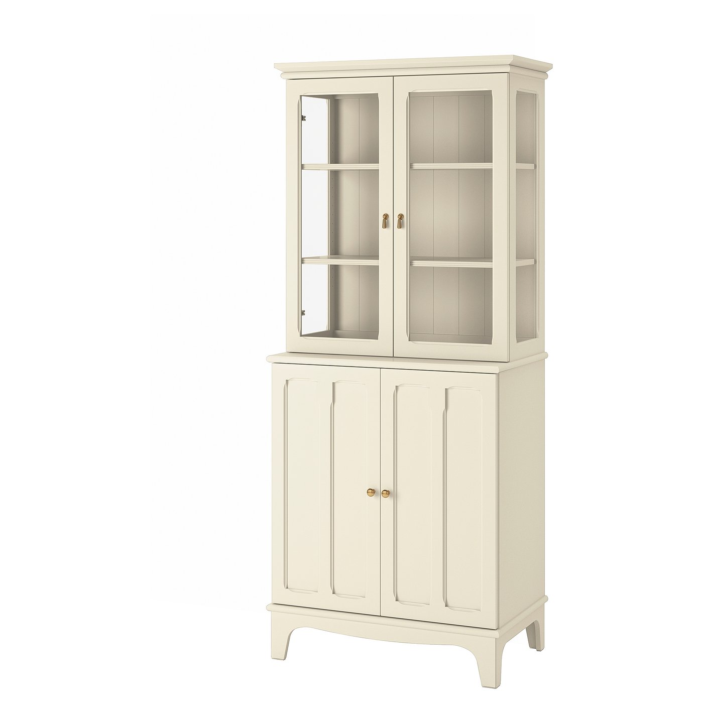 LOMMARP cabinet with glass doors, light beige, 86x199 cm - IKEA