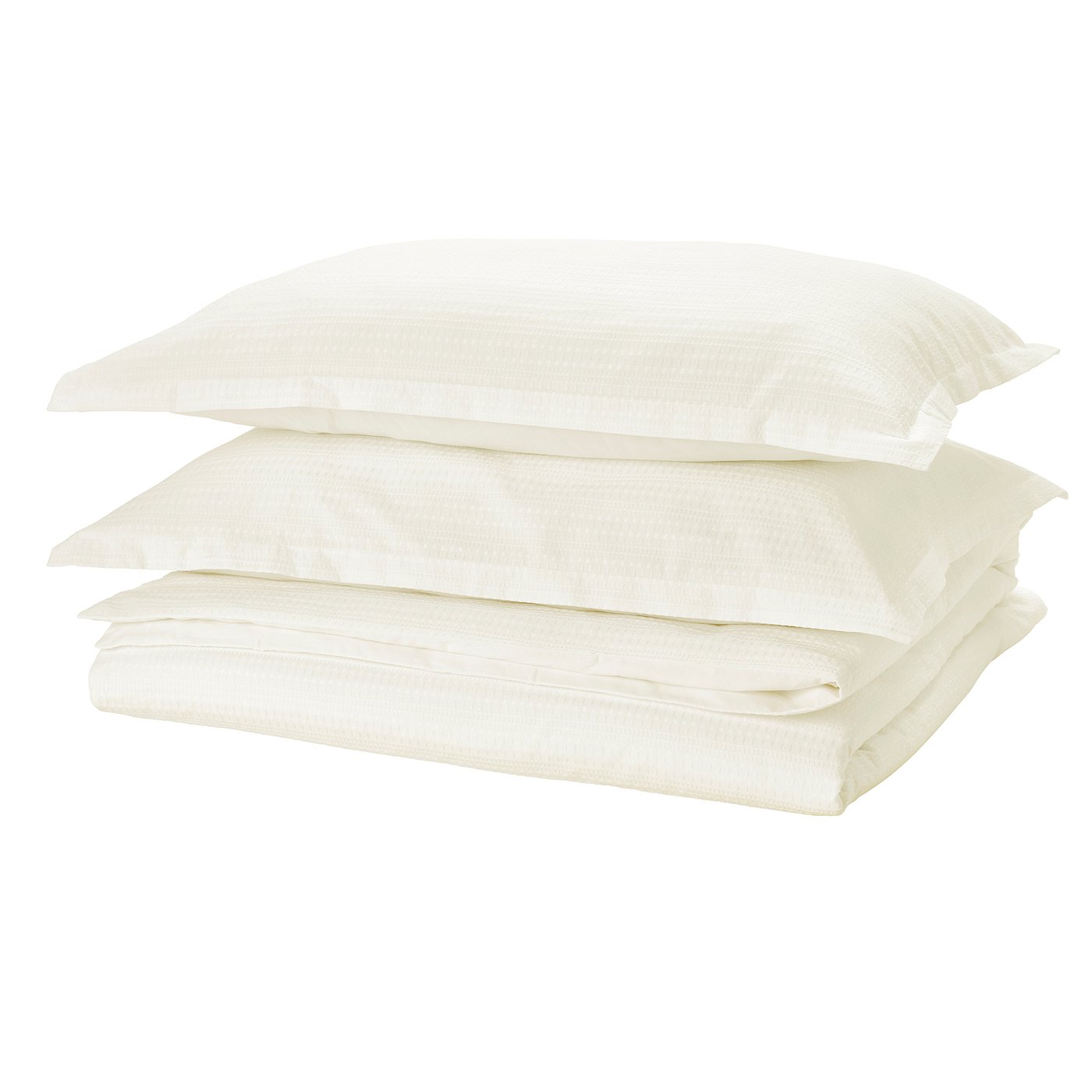 LUKTVICKER Duvet cover and 2 pillowcases, white, 240x220/50x80 cm