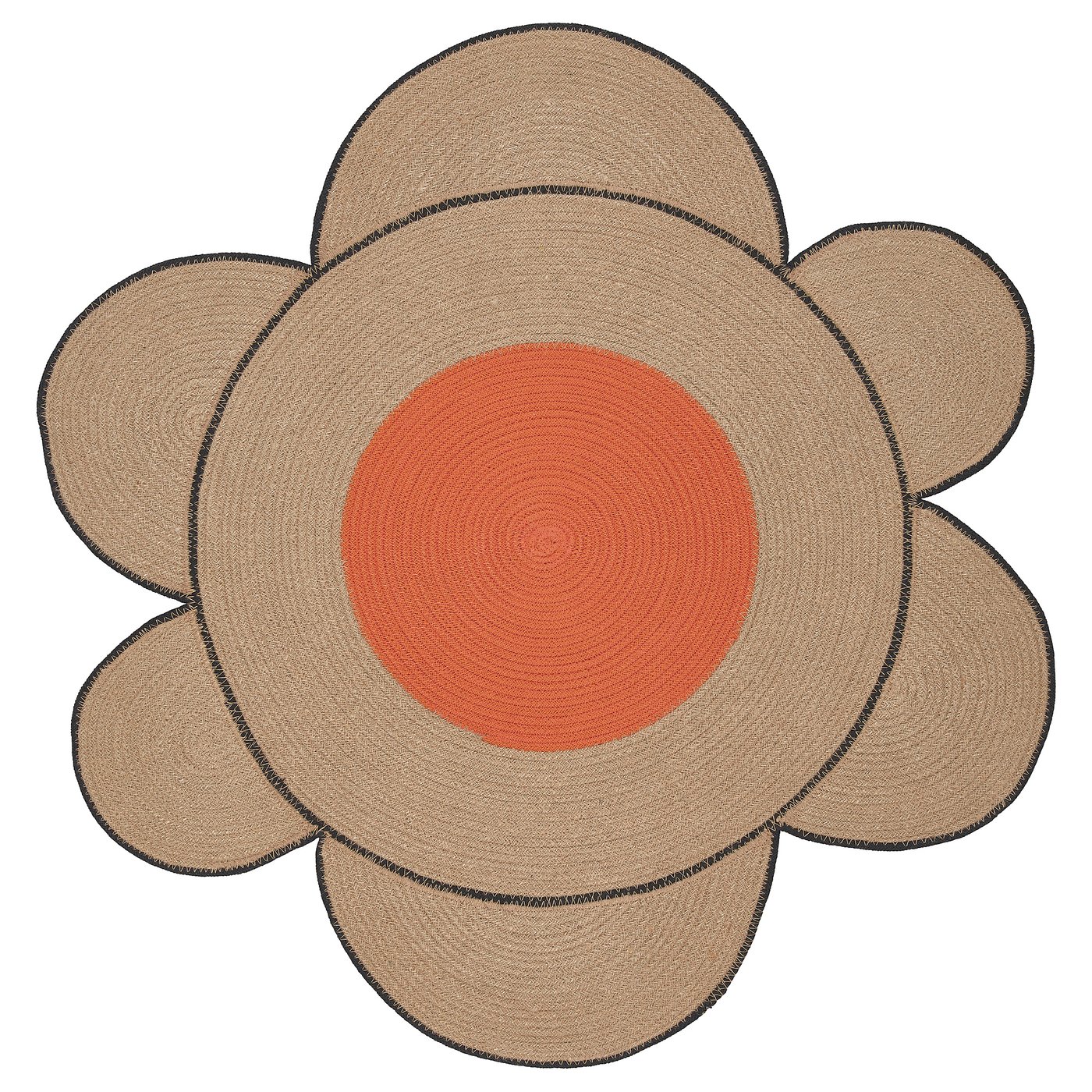 MÄVINN rug, flower-shaped natural - IKEA