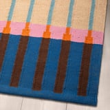 MÄVINN Runner, flatwoven, beige blue/stripe, 70x200 cm
