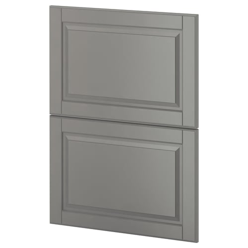 METOD kitchen cabinet in grey with bevelled edges.