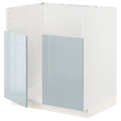 METOD Base cab f TALLSJÖN sink, white/Kallarp light grey-blue, 80x60 cm