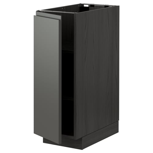 METOD kitchen cabinet, dark grey, rectangular, minimalist design, two doors, modern look.
