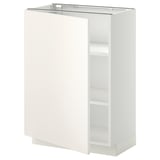 METOD Base cabinet with shelves, white/Veddinge white, 60x37 cm