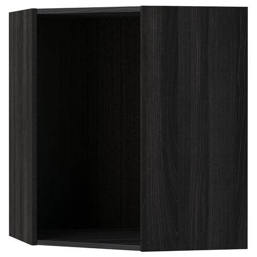 A black METOD kitchen cabinet, square-shaped, with a sturdy frame and sleek design.