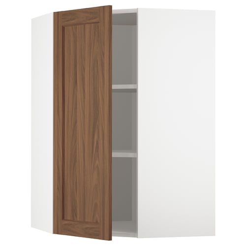 Ikea METOD walnut kitchen cabinet, corner unit.