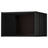 Black METOD kitchen cabinet with vent, rectangular shape, sturdy construction.