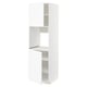 METOD kitchen unit, white, tall, rectangular, with adjustable shelves and open door.